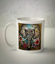 Cargar imagen en el visor de la galería, &quot;Floral Elephant&quot; Mug
